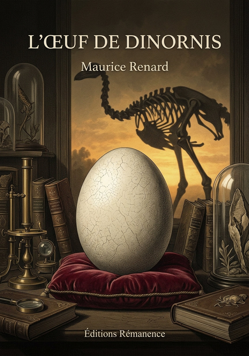 Livre L’Œuf de dinornis par Maurice Renard - Couverture - Editions Remanence