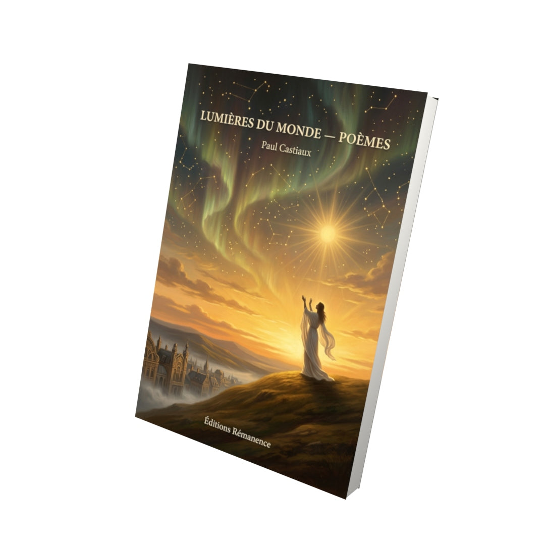 Livre Lumières du monde — Poèmes par Paul Castiaux - Vue 3D - Editions Remanence