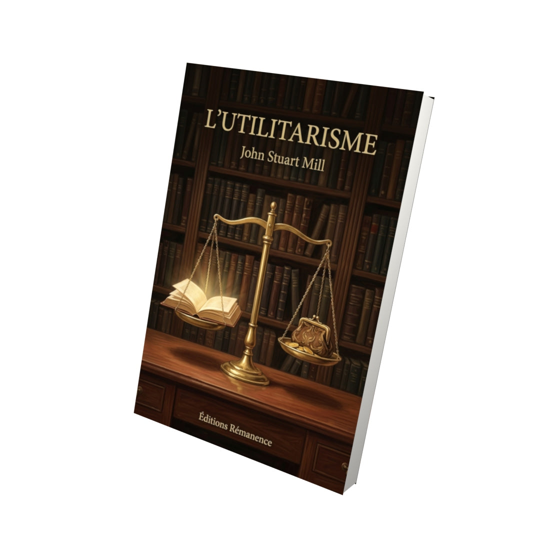 Livre L’Utilitarisme par John Stuart Mill - Vue 3D - Editions Remanence