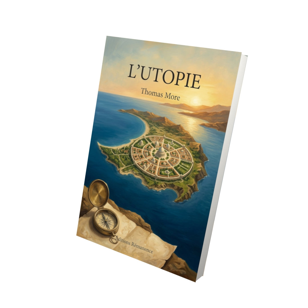 Livre L’Utopie par Thomas More - Vue 3D - Editions Remanence