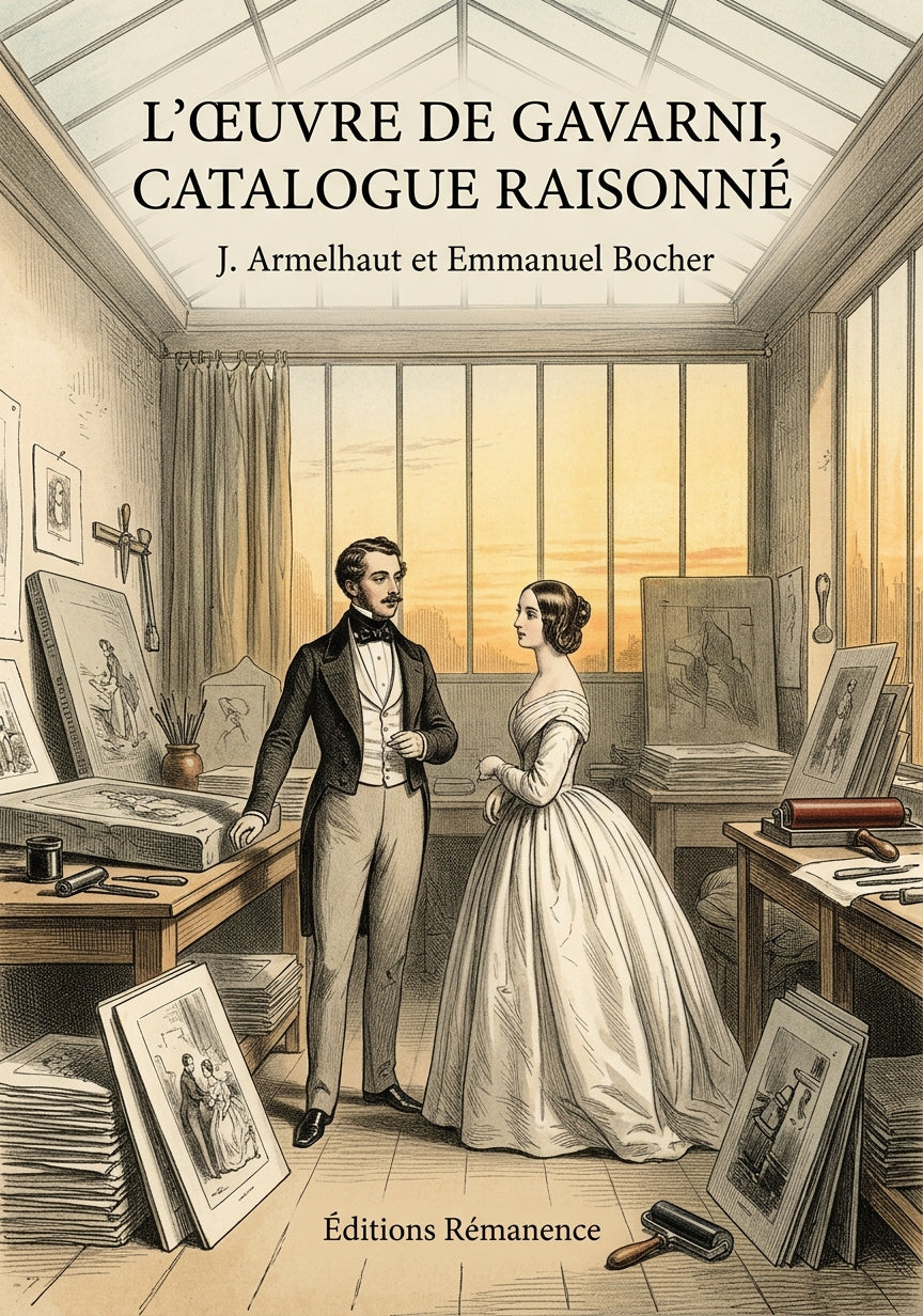Livre L’Œuvre de Gavarni, catalogue raisonné par J. Armelhaut et Emmanuel Bocher - Couverture - Editions Remanence