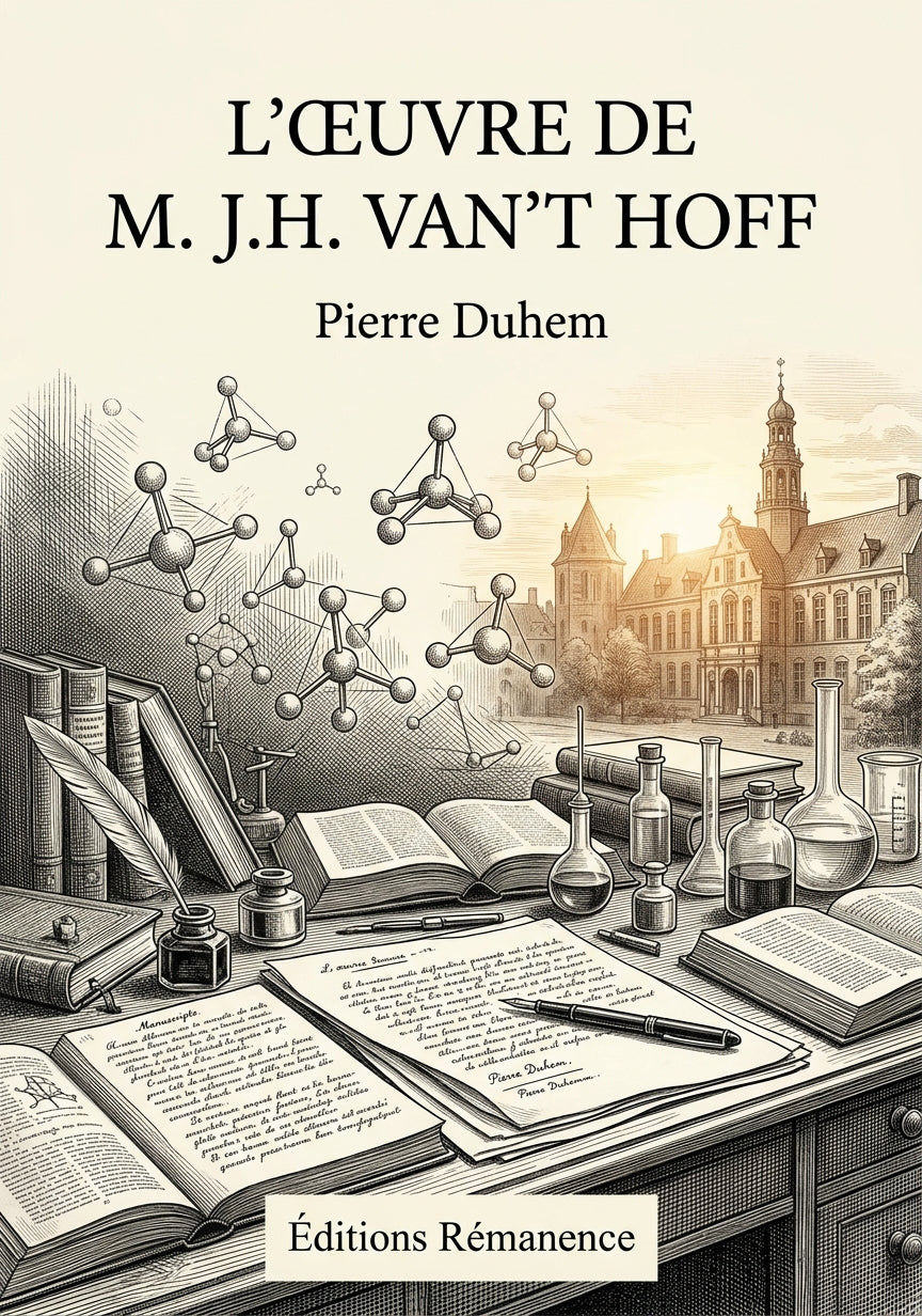 Livre L’œuvre de M. J.H. van’t Hoff par Pierre Duhem - Couverture - Editions Remanence