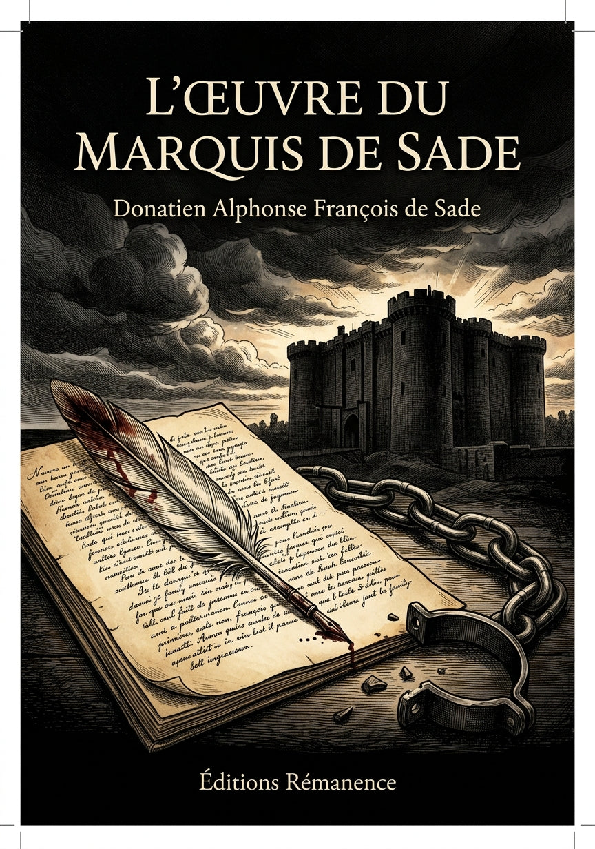 Livre L’Œuvre du Marquis de Sade par Donatien Alphonse François de Sade - Couverture - Editions Remanence