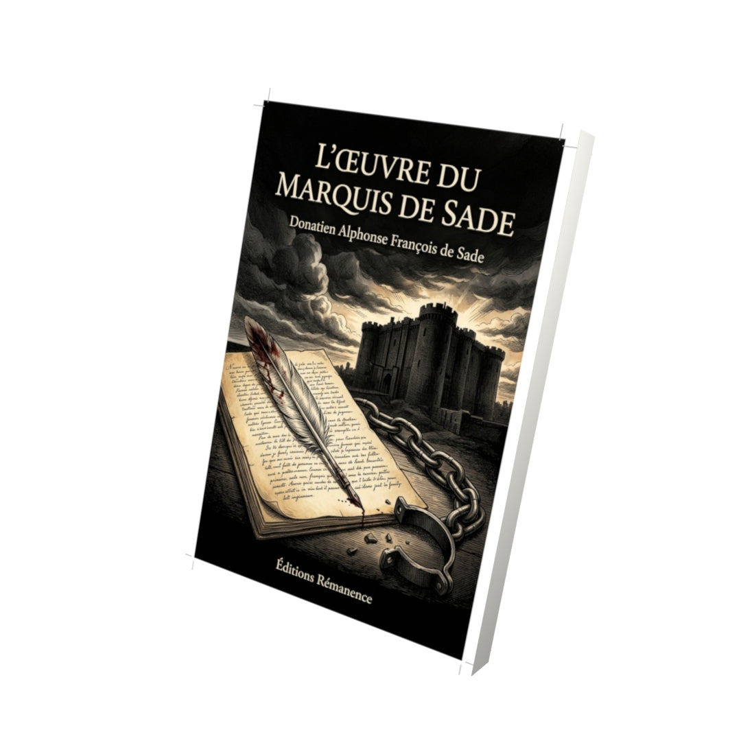 Livre L’Œuvre du Marquis de Sade par Donatien Alphonse François de Sade - Vue 3D - Editions Remanence
