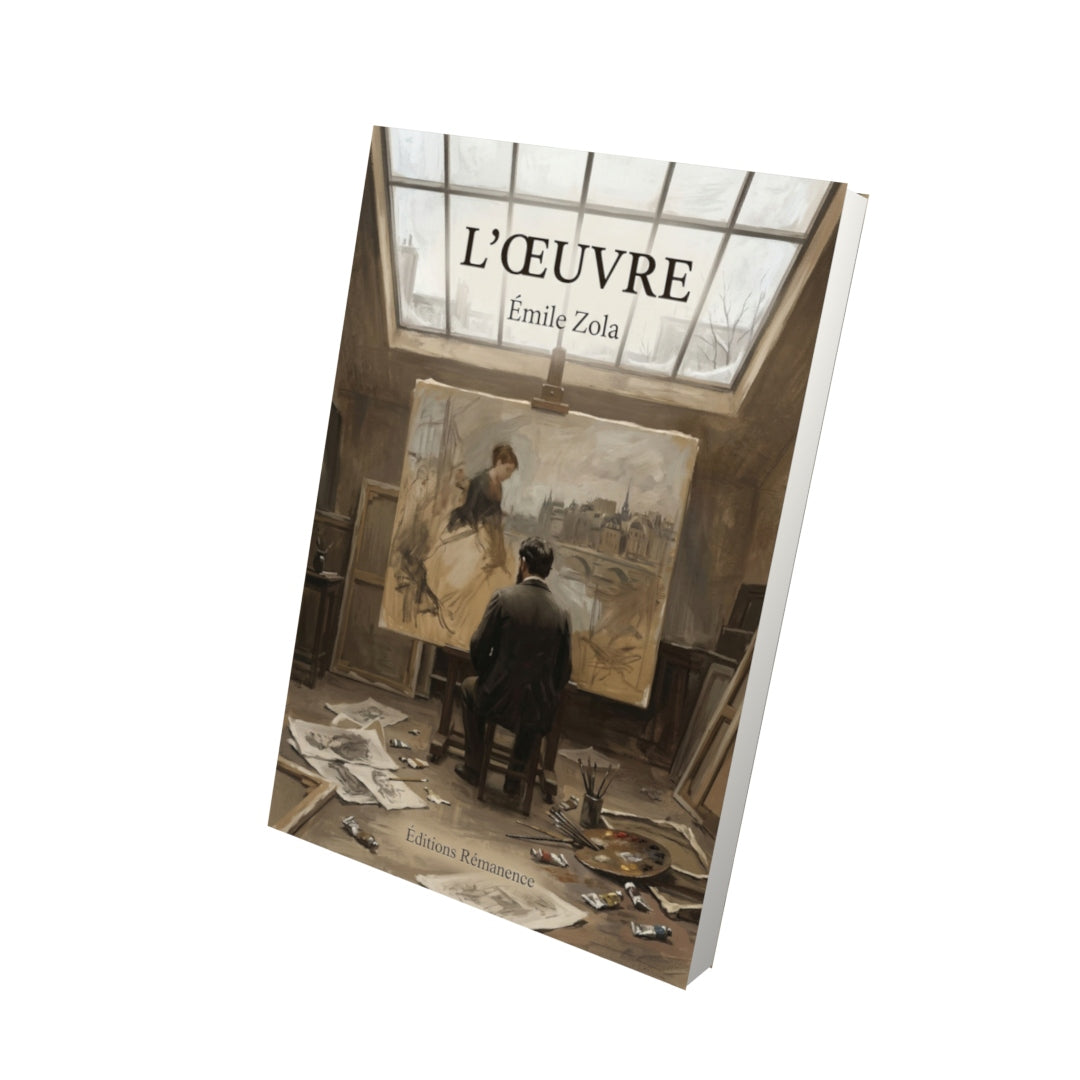 Livre L’Œuvre par Émile Zola - Vue 3D - Editions Remanence