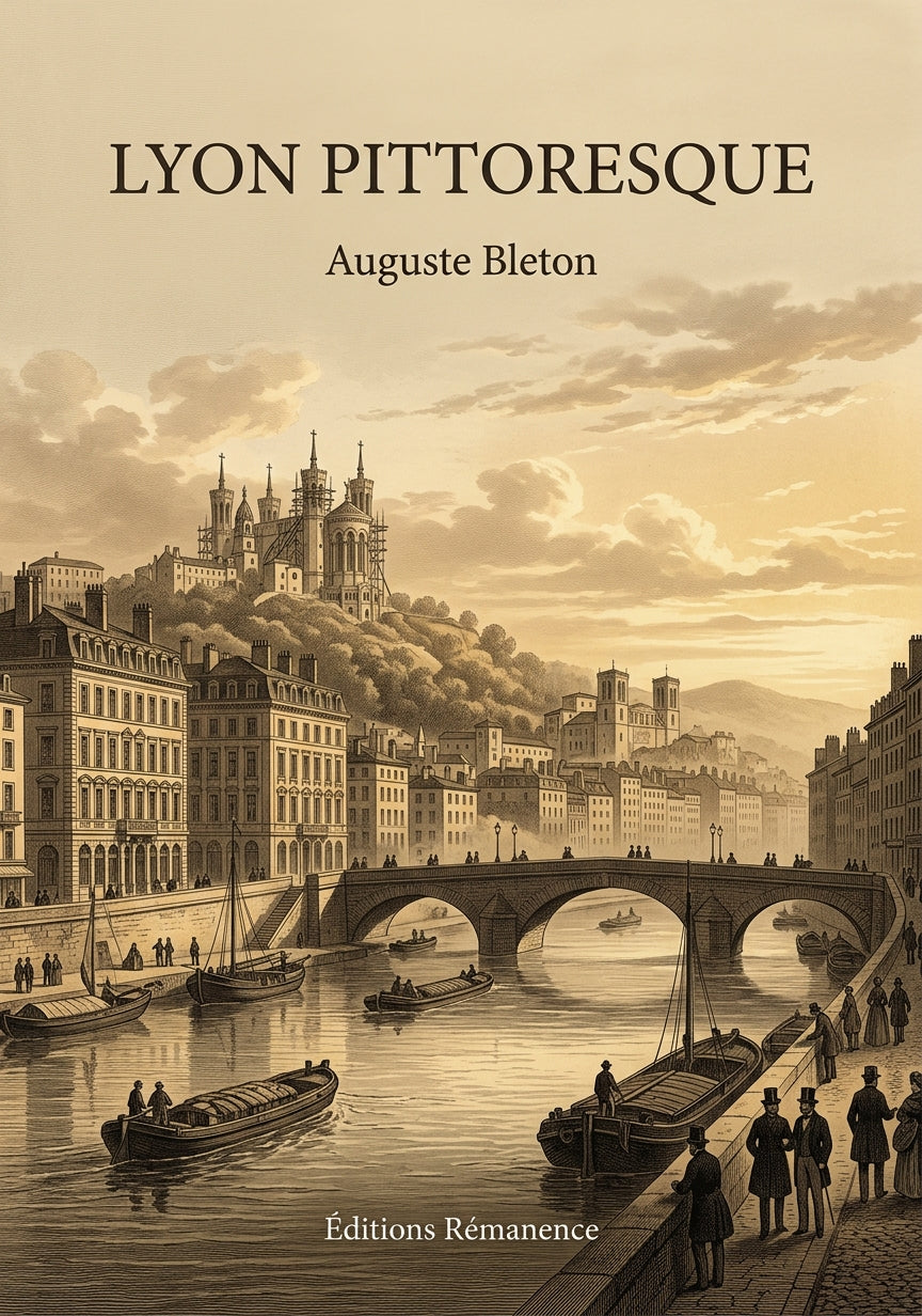 Livre Lyon pittoresque par Auguste Bleton - Couverture - Editions Remanence