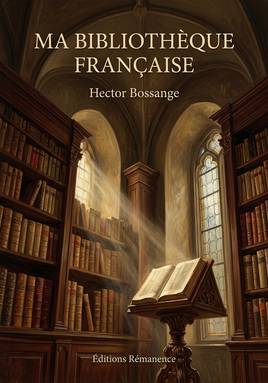 Livre Ma bibliothèque française par Hector Bossange - Couverture - Editions Remanence