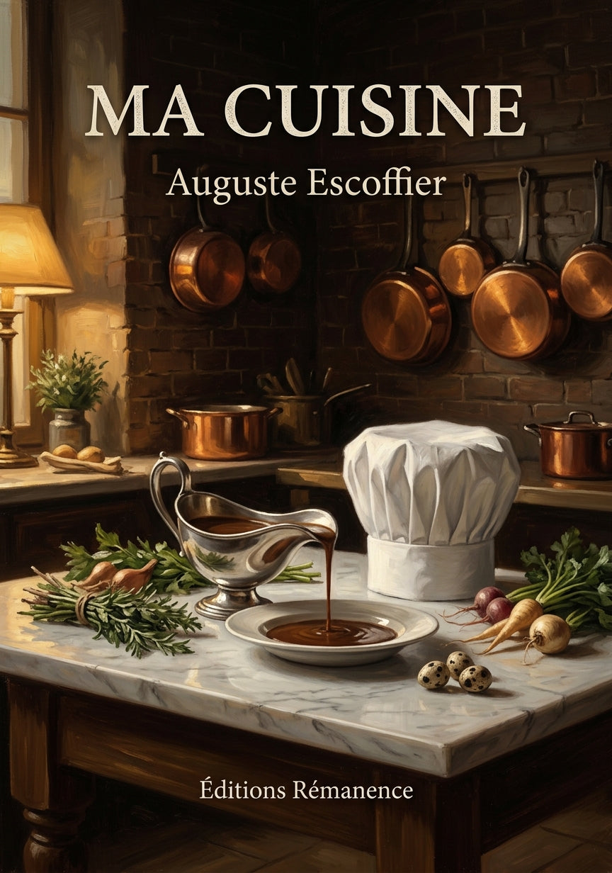 Livre Ma cuisine par Auguste Escoffier - Couverture - Editions Remanence