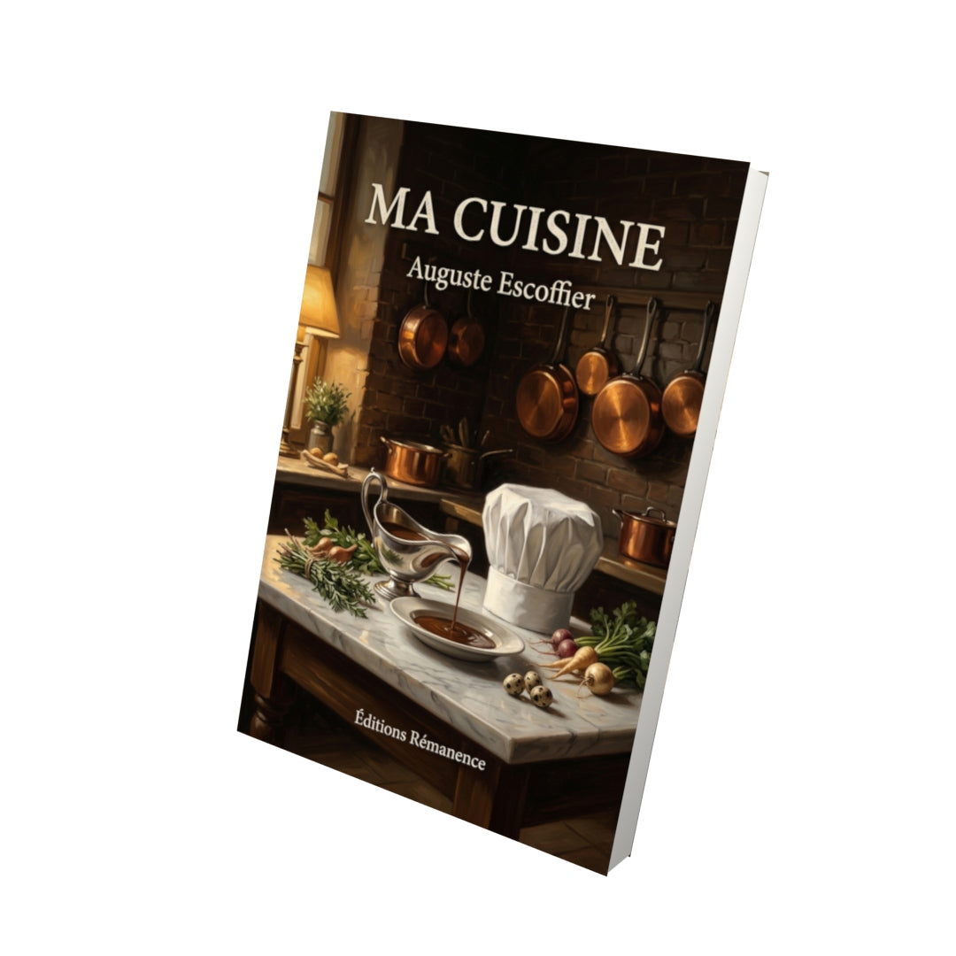 Livre Ma cuisine par Auguste Escoffier - Vue 3D - Editions Remanence