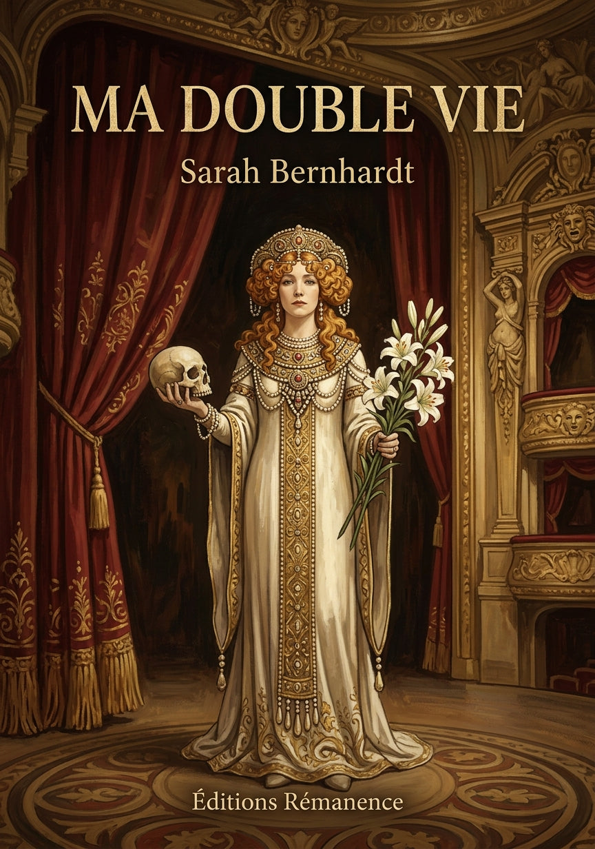 Livre Ma double vie par Sarah Bernhardt - Couverture - Editions Remanence
