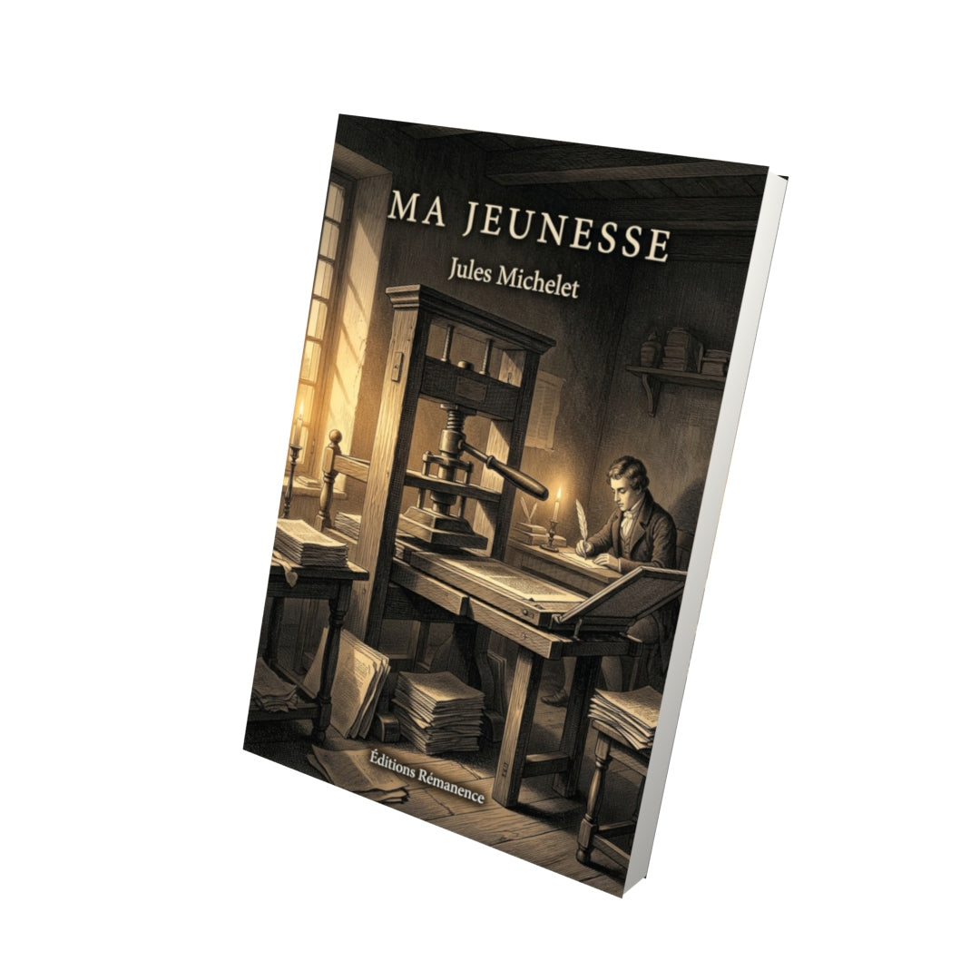 Livre Ma jeunesse par Jules Michelet - Vue 3D - Editions Remanence