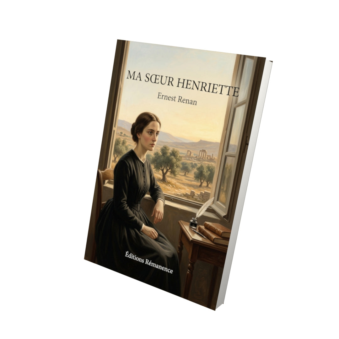 Livre Ma sœur Henriette par Ernest Renan - Vue 3D - Editions Remanence