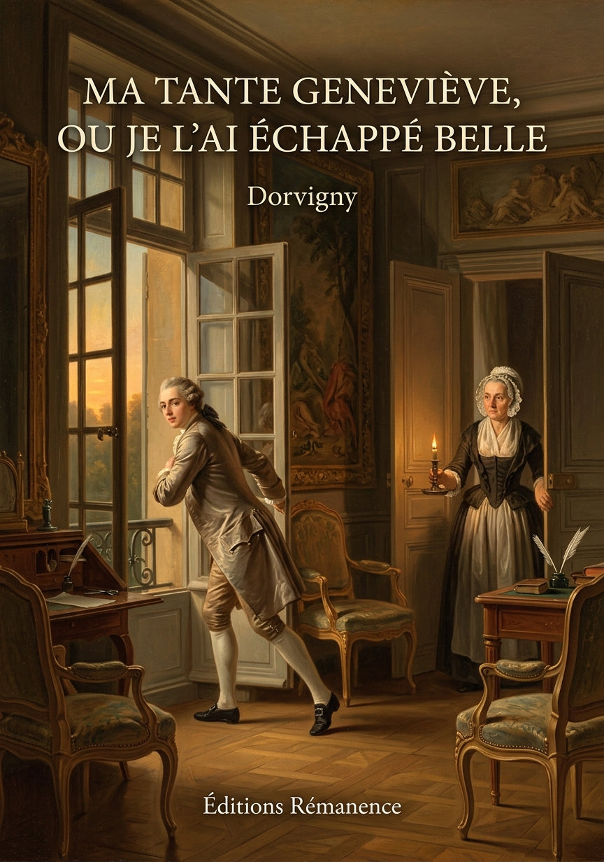 Livre Ma tante Geneviève, ou Je l’ai échappé belle par Dorvigny - Couverture - Editions Remanence