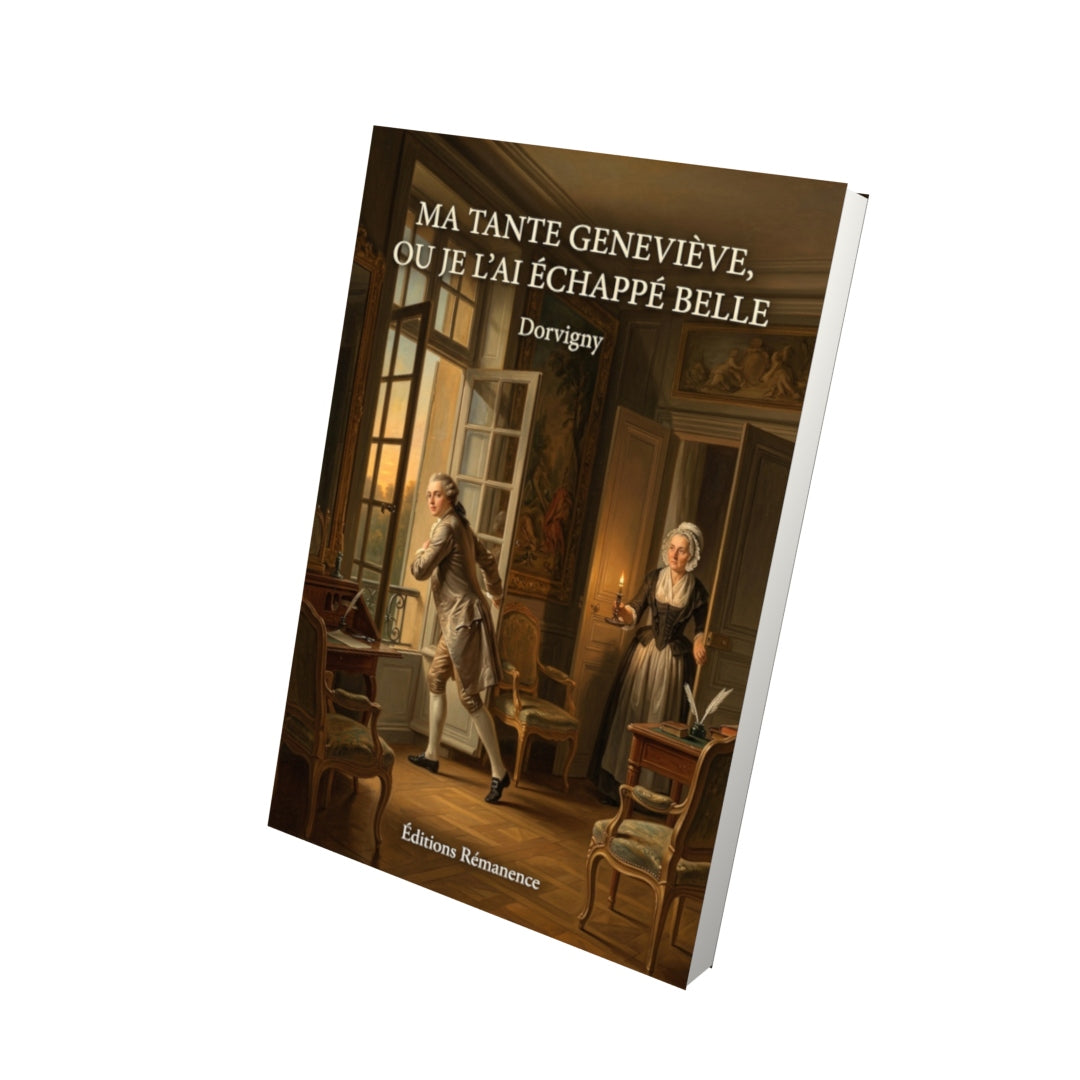 Livre Ma tante Geneviève, ou Je l’ai échappé belle par Dorvigny - Vue 3D - Editions Remanence