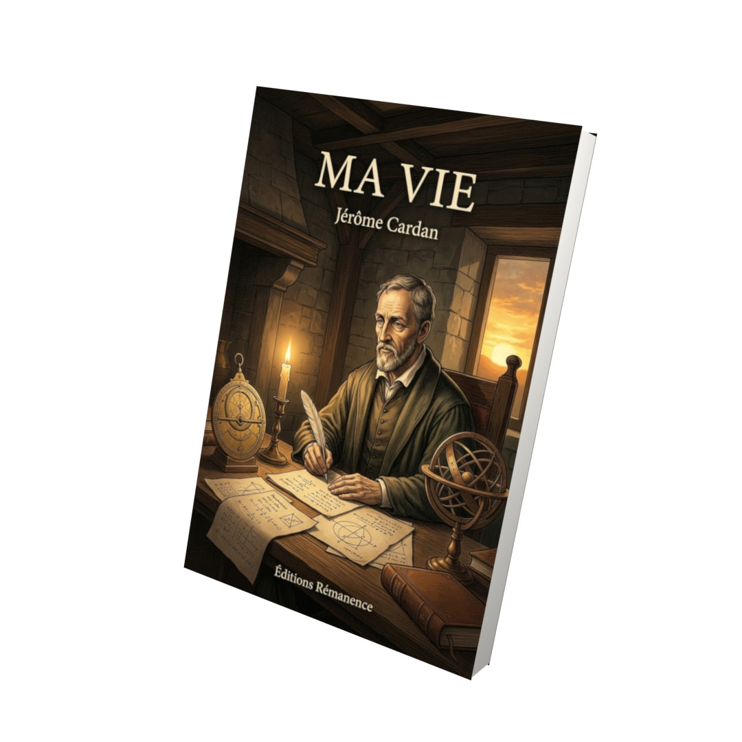 Livre Ma vie par Jérôme Cardan - Vue 3D - Editions Remanence