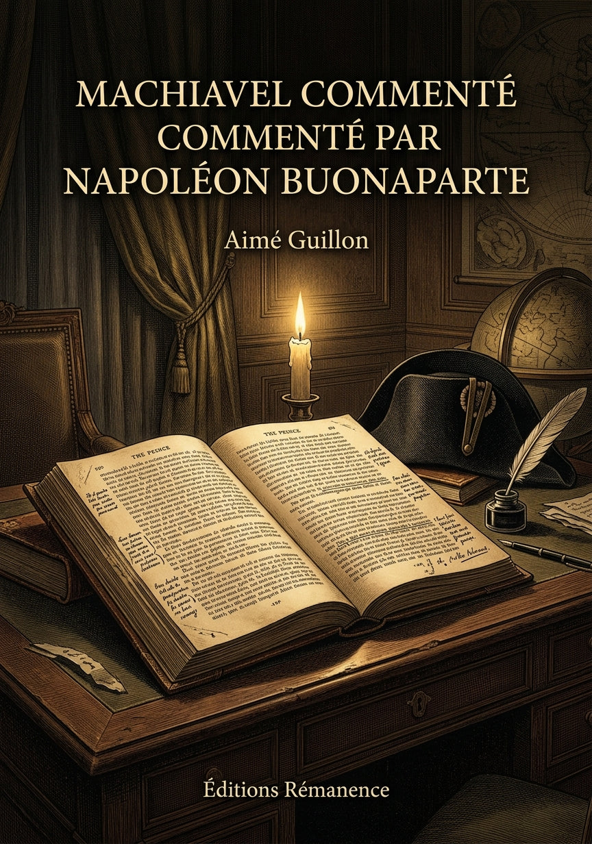 Livre Machiavel commenté par Napoléon Buonaparte par Aimé Guillon - Couverture - Editions Remanence