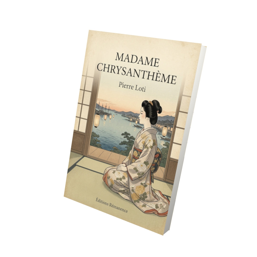 Livre Madame Chrysanthème - Pierre Loti - Vue 3D - Editions Remanence