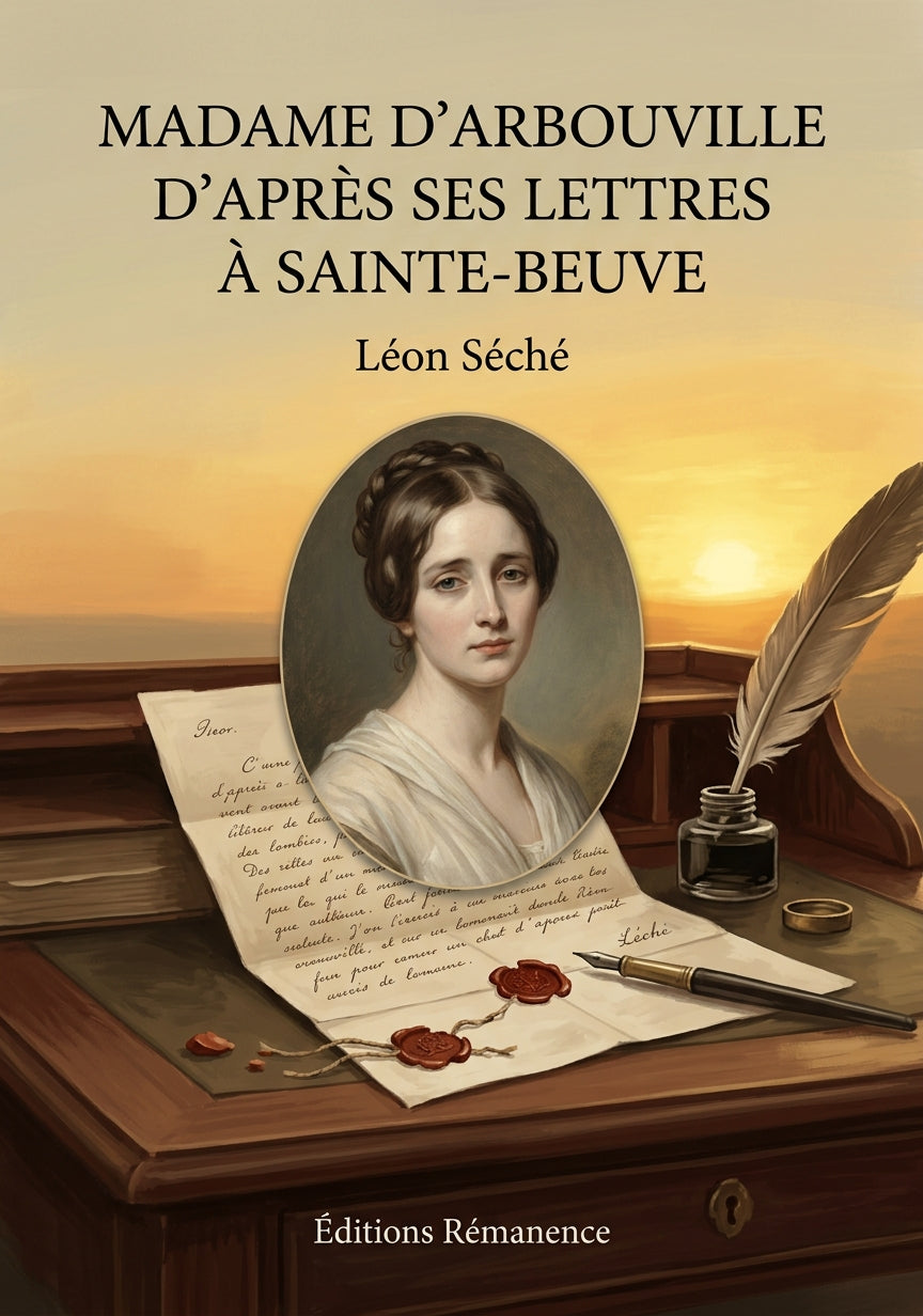 Livre Madame d’Arbouville d’après ses lettres à Sainte-Beuve par Léon Séché - Couverture - Editions Remanence