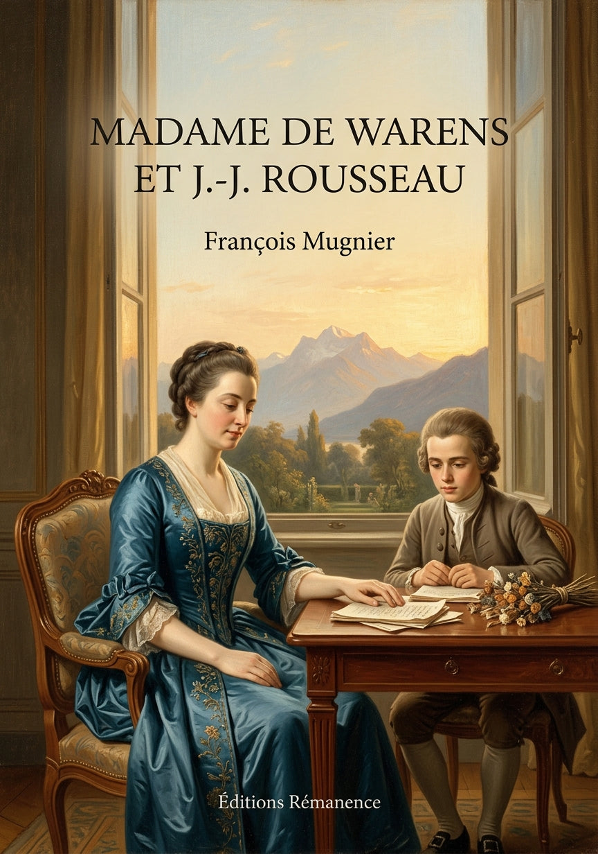 Livre Madame de Warens et J.-J. Rousseau par François Mugnier - Couverture - Editions Remanence