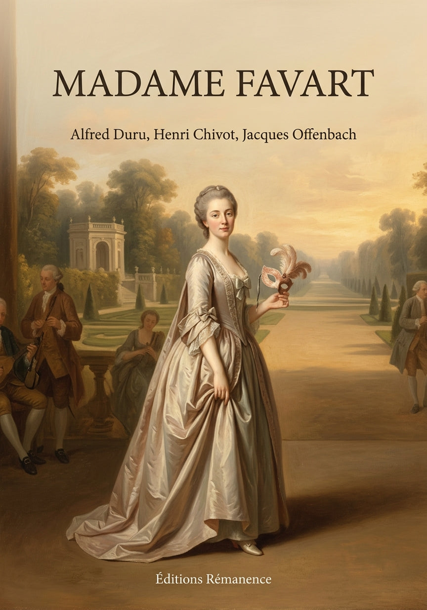 Livre Madame Favart par Alfred Duru, Henri Chivot, Jacques Offenbach - Couverture - Editions Remanence