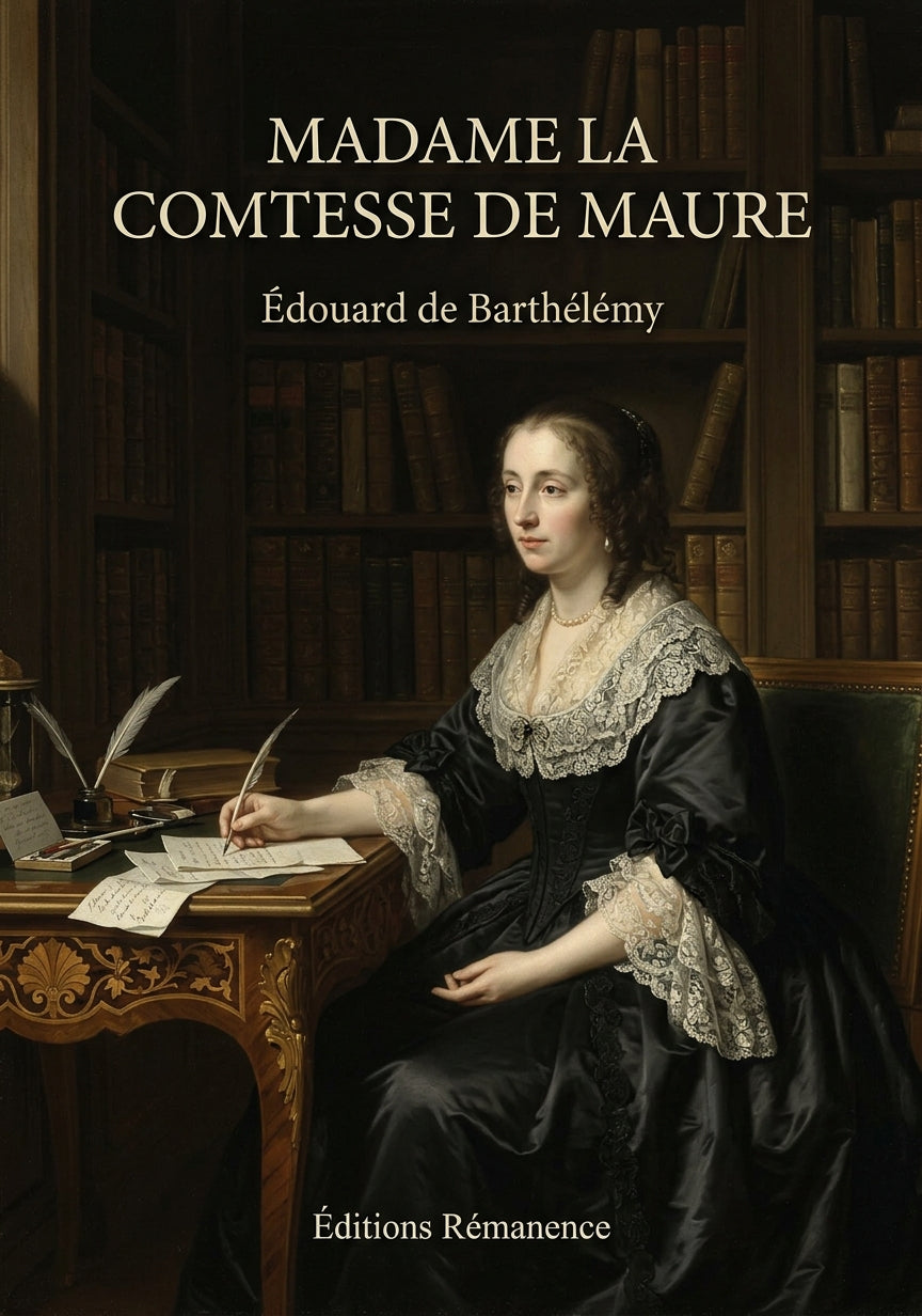 Livre Madame la comtesse de Maure par Édouard de Barthélémy - Couverture - Editions Remanence