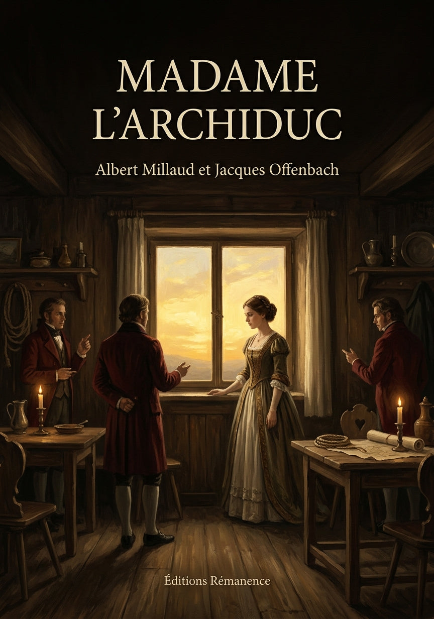 Livre Madame l’Archiduc par Albert Millaud et Jacques Offenbach - Couverture - Editions Remanence