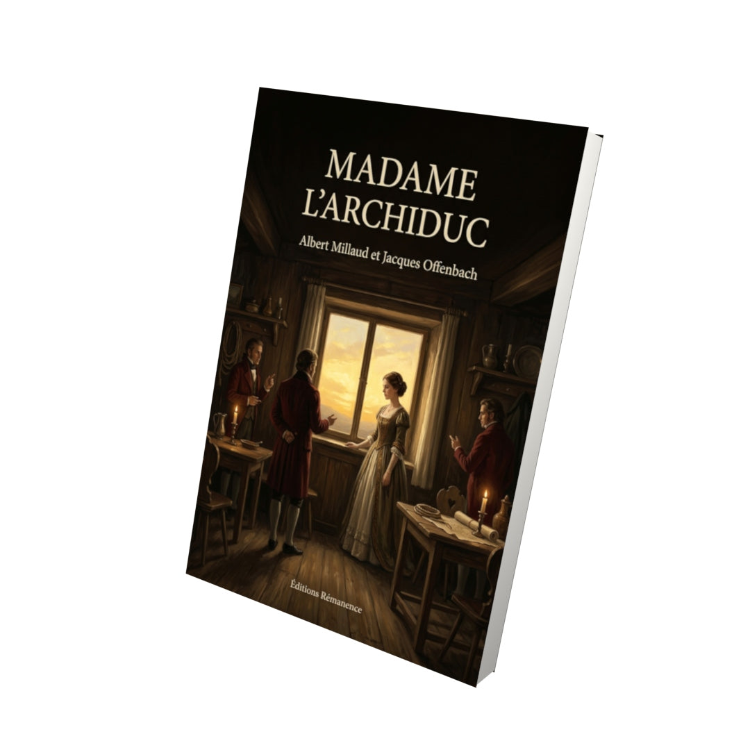 Livre Madame l’Archiduc par Albert Millaud et Jacques Offenbach - Vue 3D - Editions Remanence
