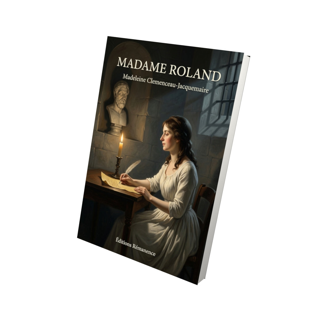 Livre Madame Roland par Madeleine Clemenceau-Jacquemaire - Vue 3D - Editions Remanence