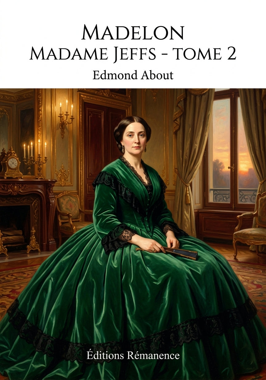 Livre Madelon Madame Jeffs - Tome 2 par Edmond About - Couverture - Editions Remanence