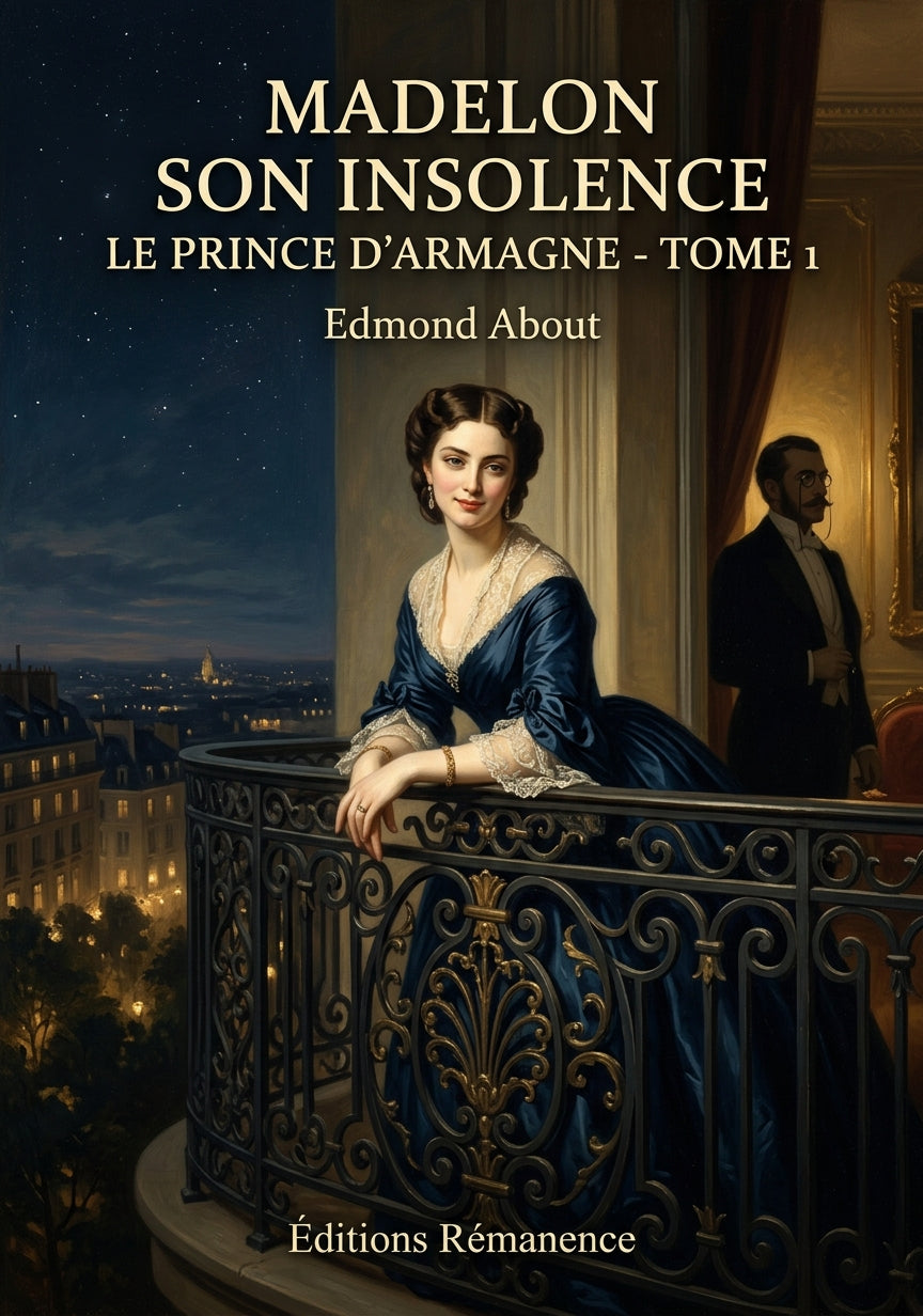 Livre Madelon son insolence le prince d’Armagne - Tome 1 par Edmond About - Couverture - Editions Remanence
