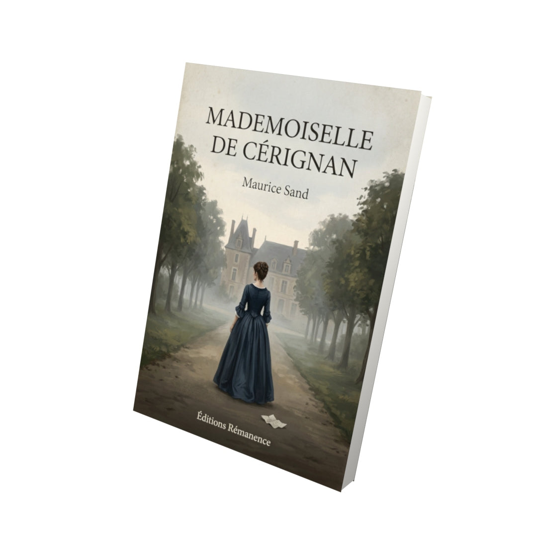 Livre Mademoiselle de Cérignan - Maurice Sand - Vue 3D - Editions Remanence
