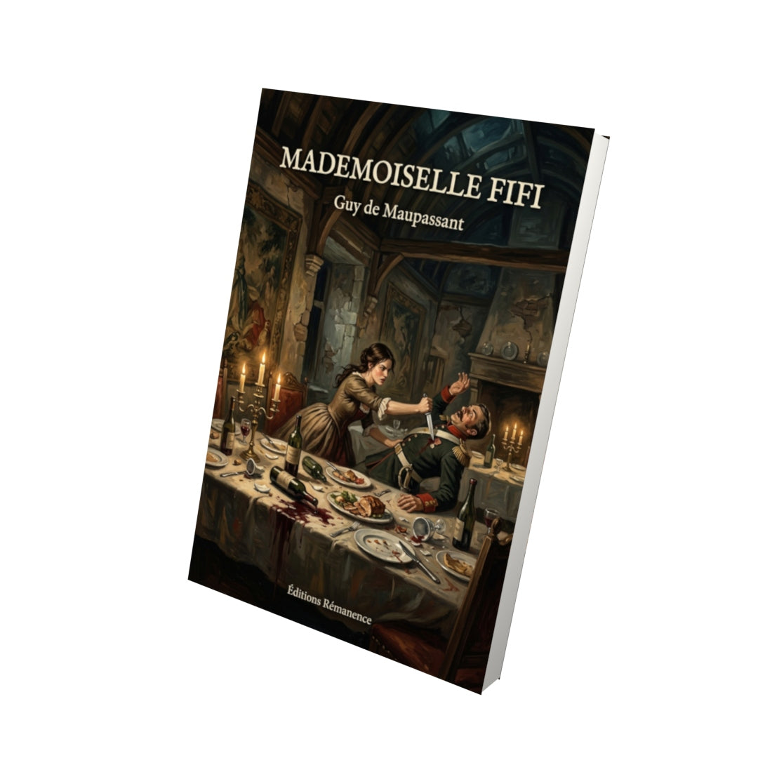 Livre Mademoiselle Fifi par Guy de Maupassant - Vue 3D - Editions Remanence