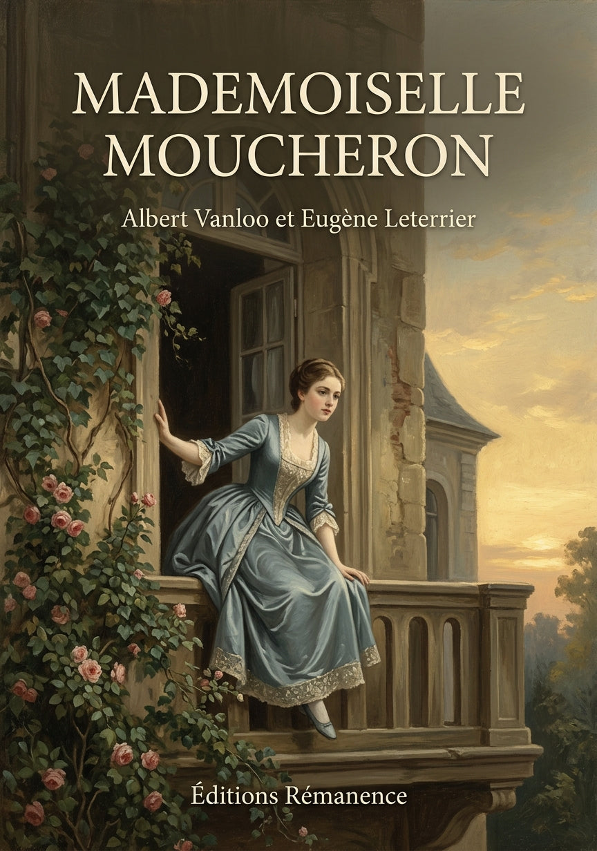 Livre Mademoiselle Moucheron par Albert Vanloo et Eugène Leterrier - Couverture - Editions Remanence