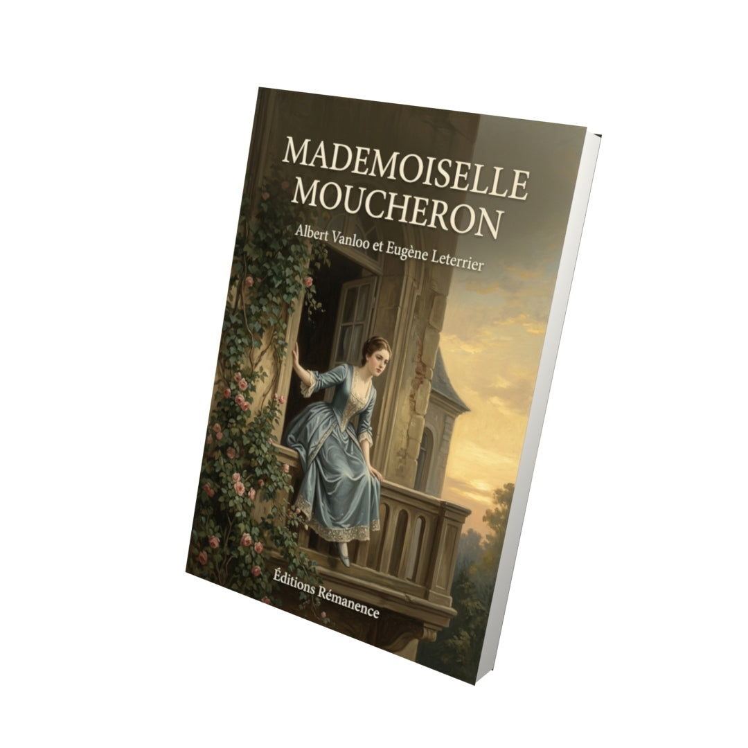 Livre Mademoiselle Moucheron par Albert Vanloo et Eugène Leterrier - Vue 3D - Editions Remanence