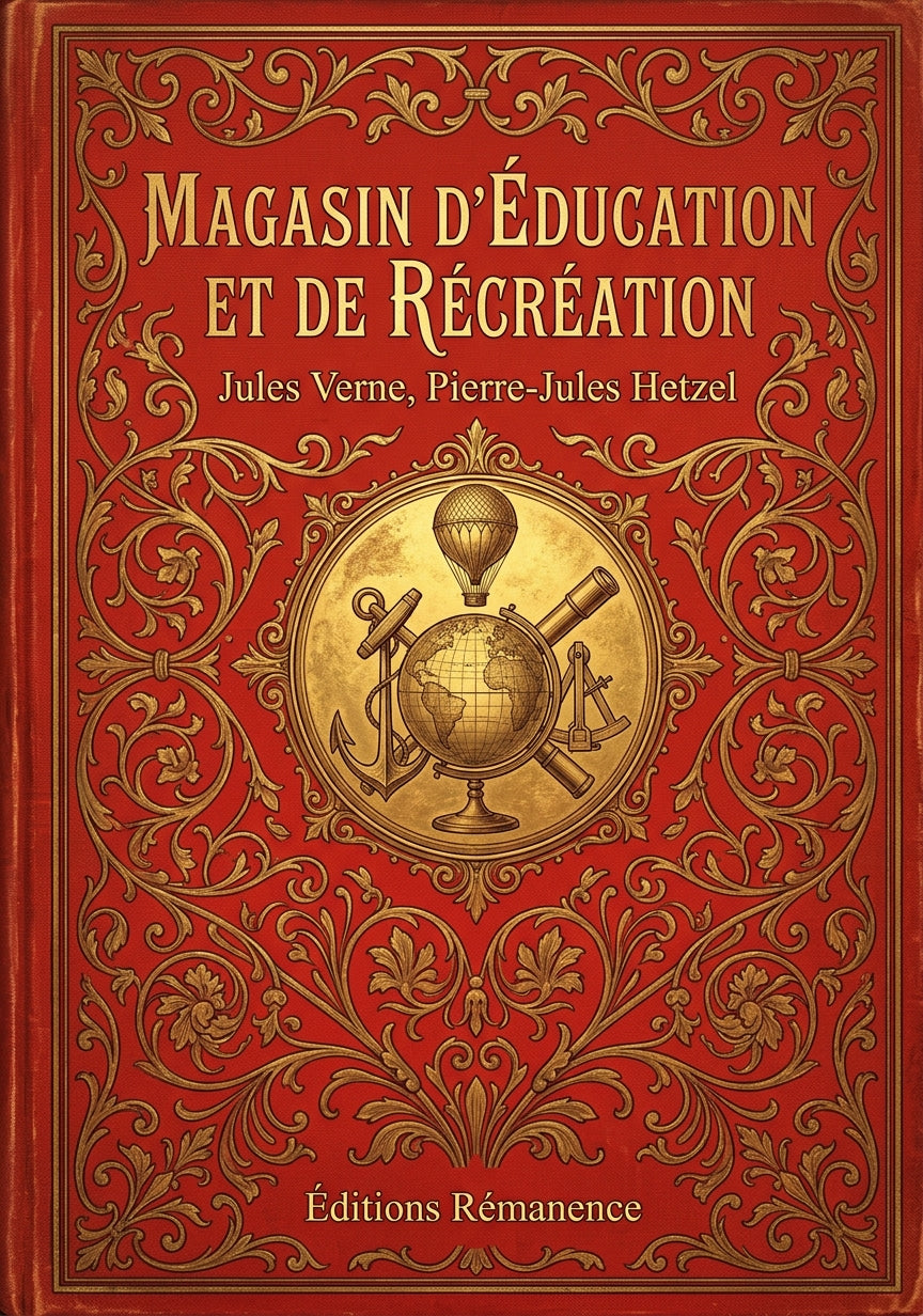 Livre Magasin d’Éducation et de Récréation par Jules Verne, Pierre-Jules Hetzel - Couverture - Editions Remanence
