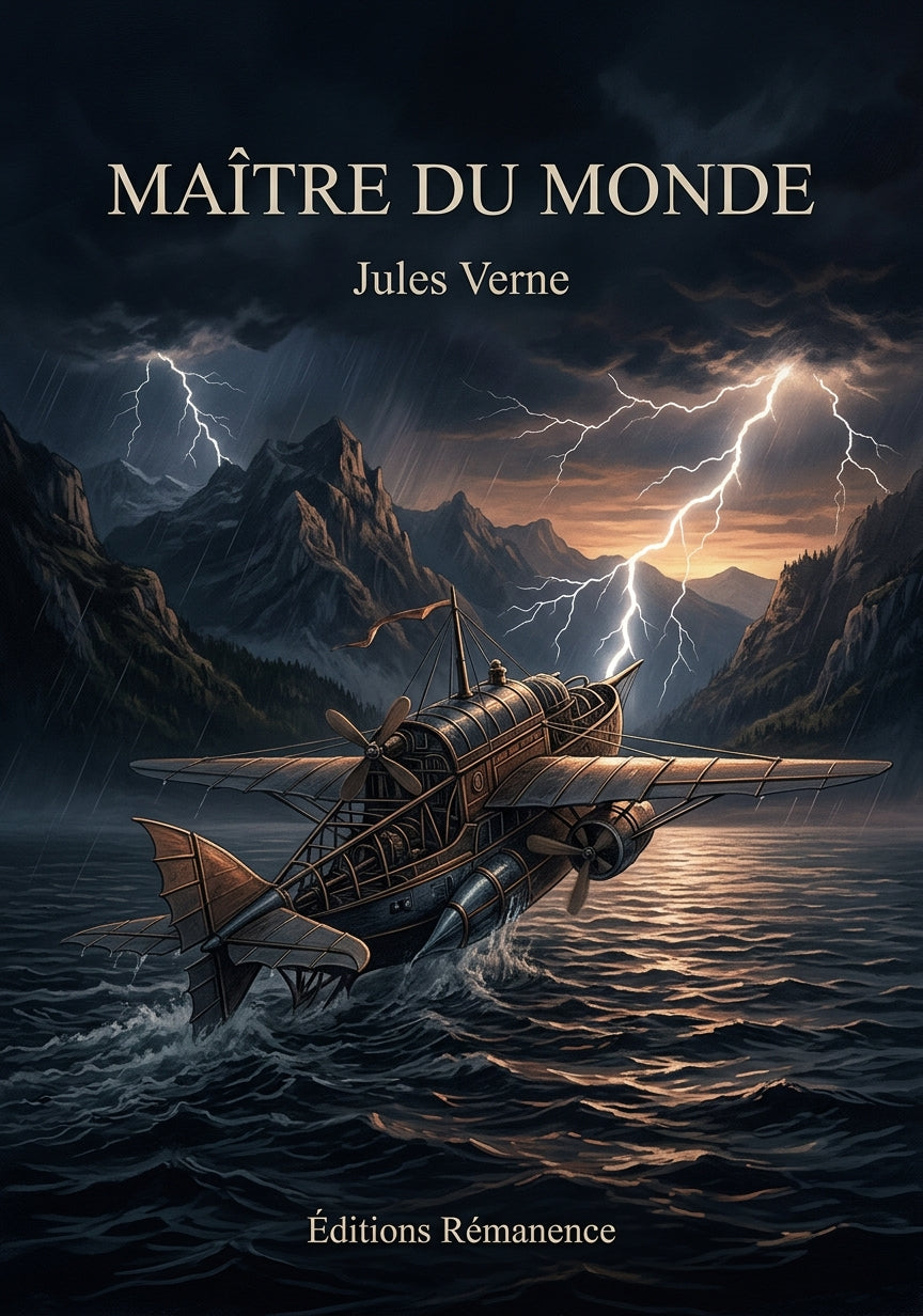 Livre Maître du monde par Jules Verne - Couverture - Editions Remanence