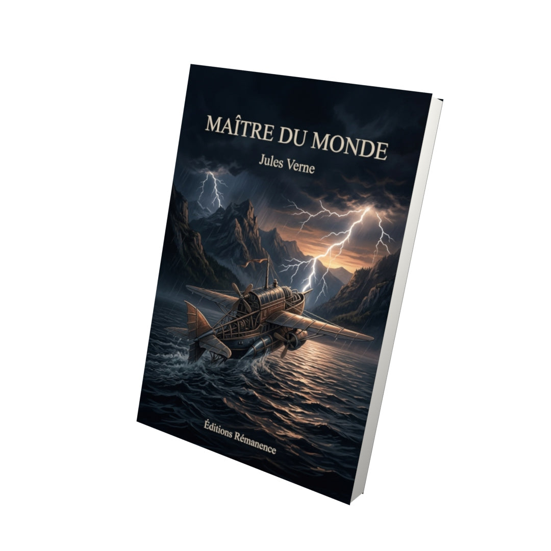 Livre Maître du monde par Jules Verne - Vue 3D - Editions Remanence