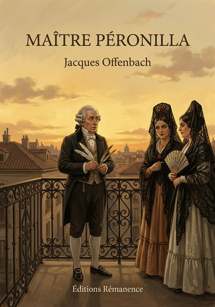 Livre Maître Péronilla par Jacques Offenbach - Couverture - Editions Remanence