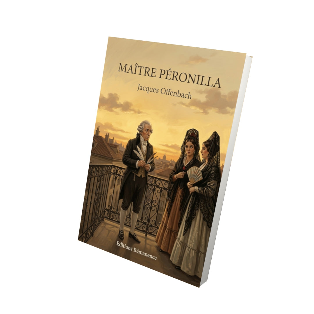 Livre Maître Péronilla par Jacques Offenbach - Vue 3D - Editions Remanence