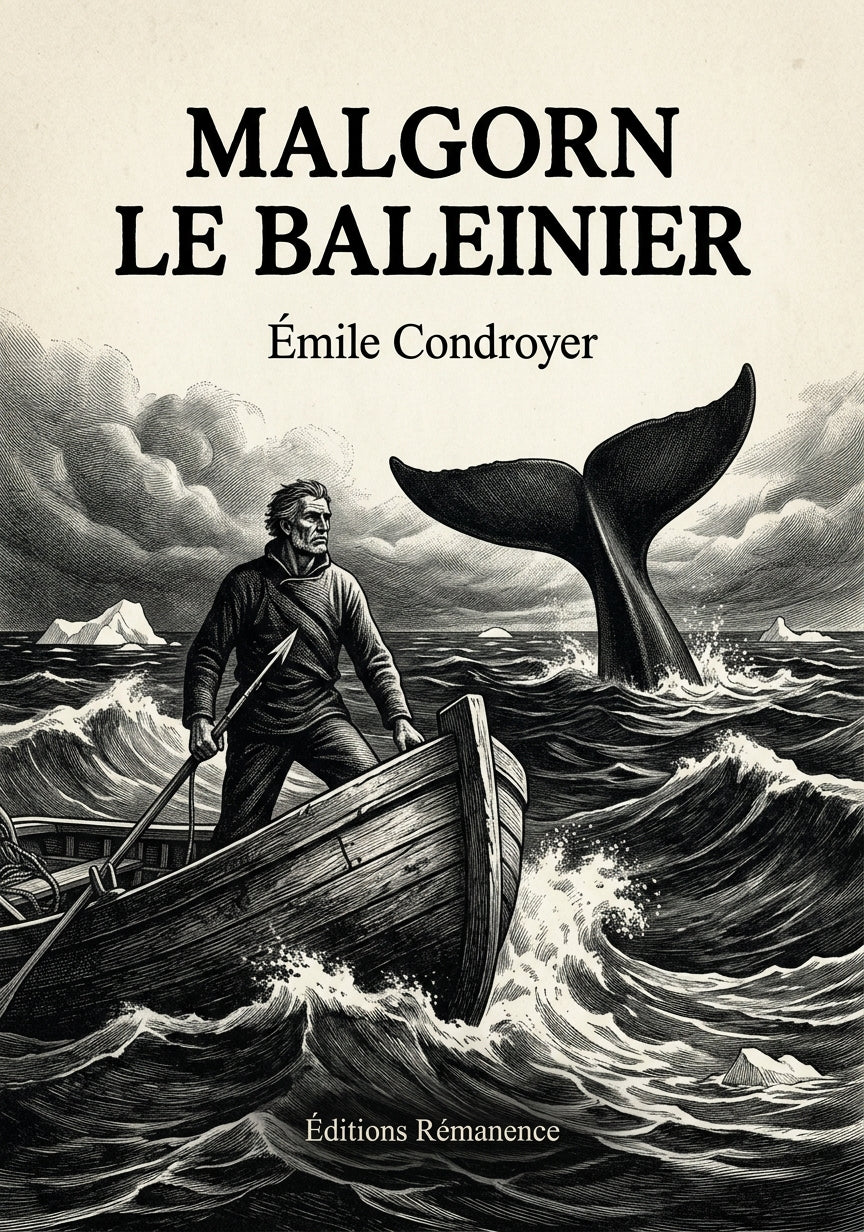 Livre Malgorn le Baleinier par Émile Condroyer - Couverture - Editions Remanence