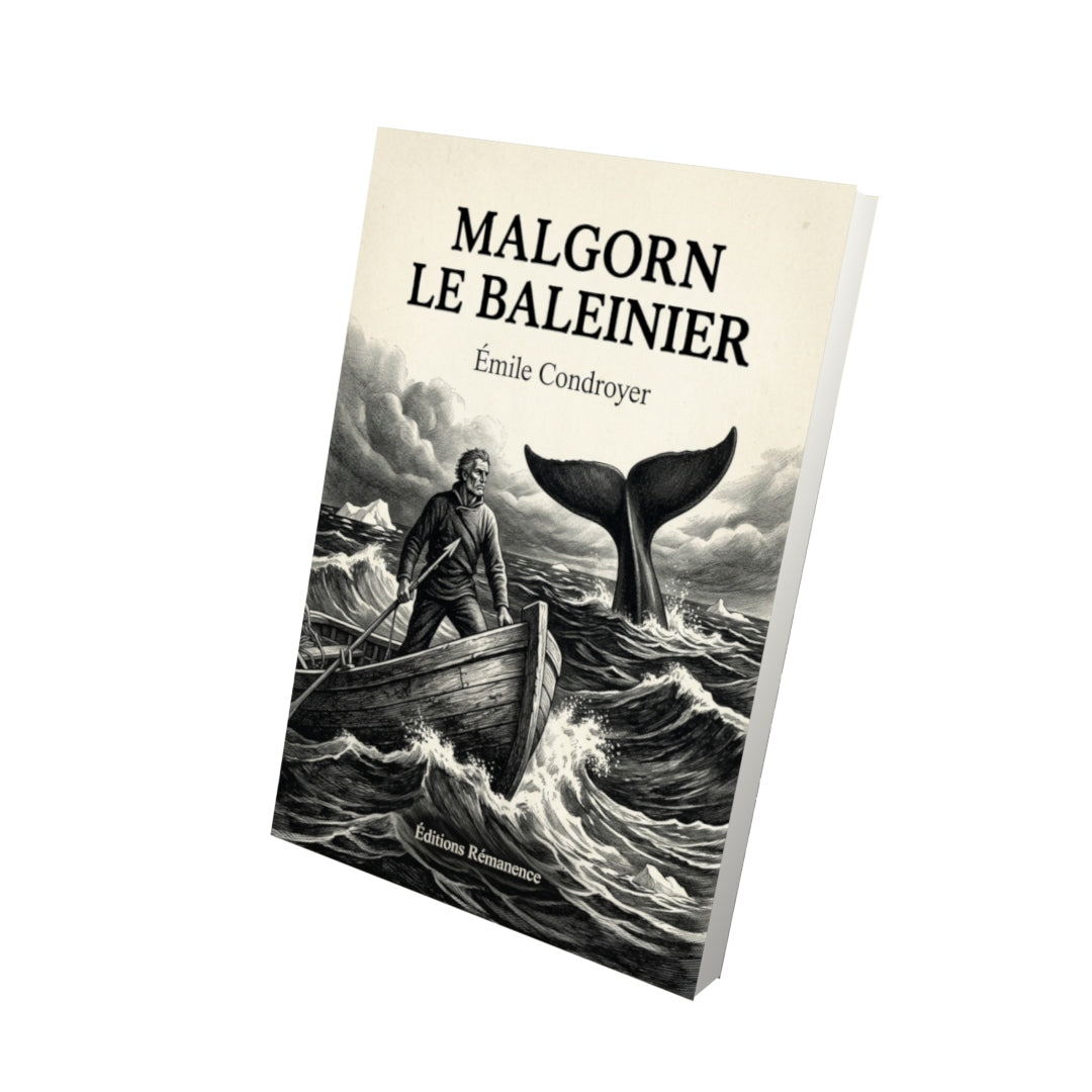 Livre Malgorn le Baleinier par Émile Condroyer - Vue 3D - Editions Remanence