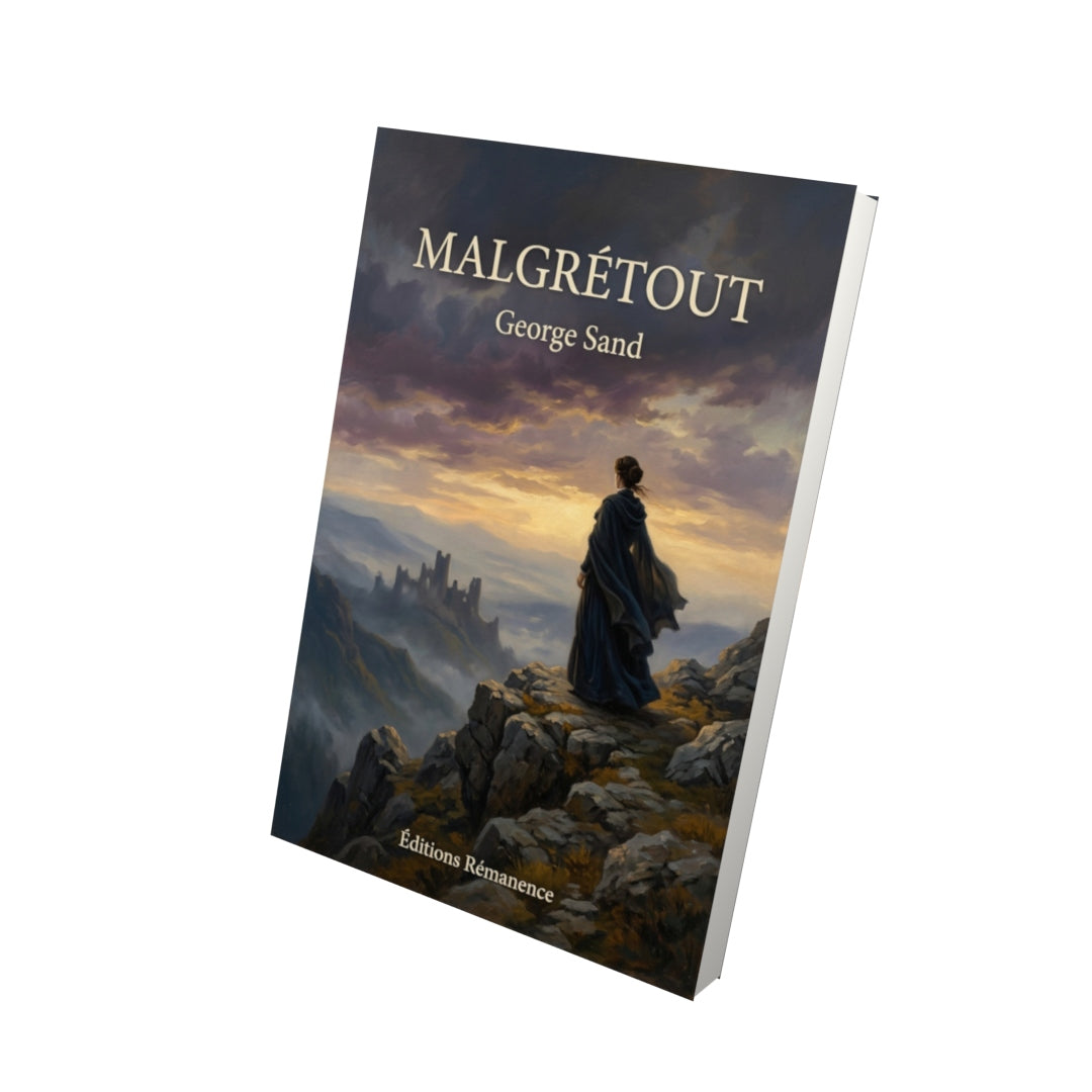 Livre Malgrétout par George Sand - Vue 3D - Editions Remanence
