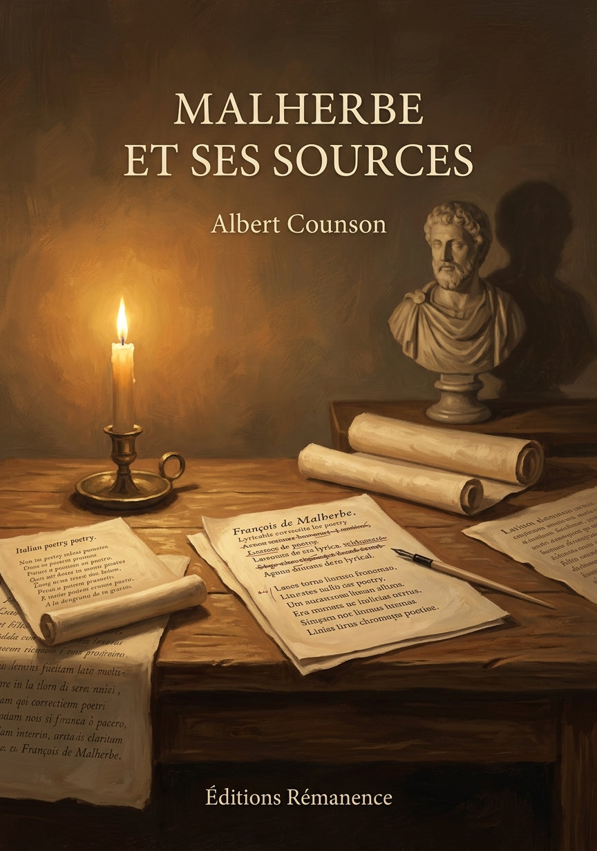 Livre Malherbe et ses sources par Albert Counson - Couverture - Editions Remanence