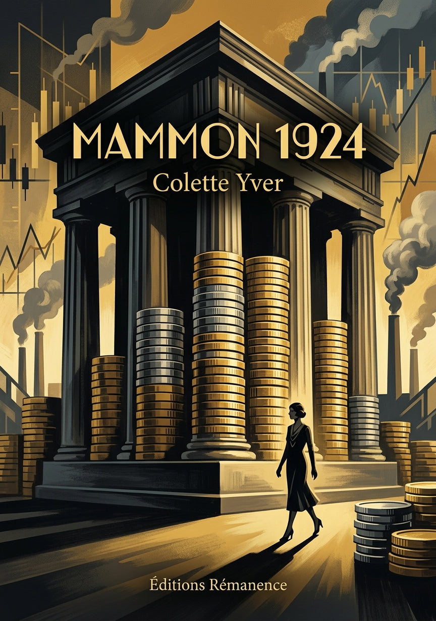 Livre Mammon 1924 par Colette Yver - Couverture - Editions Remanence