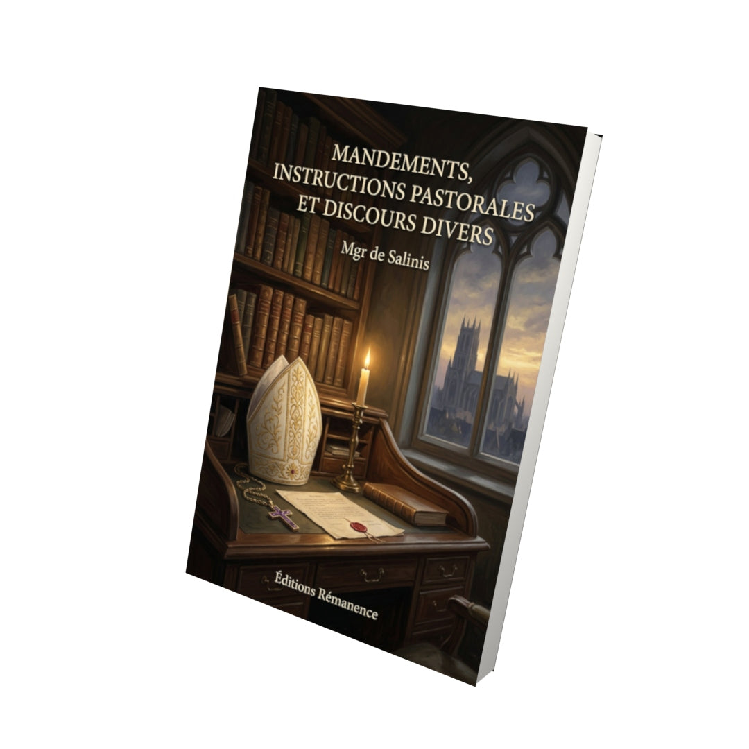 Livre Mandements, instructions pastorales et discours divers - Mgr de Salinis - Vue 3D - Editions Remanence