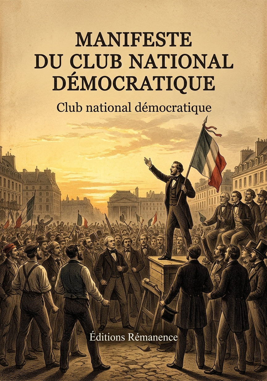 Livre Manifeste du Club national démocratique par Club national démocratique - Couverture - Editions Remanence