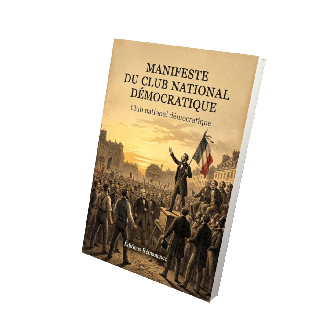 Livre Manifeste du Club national démocratique par Club national démocratique - Vue 3D - Editions Remanence