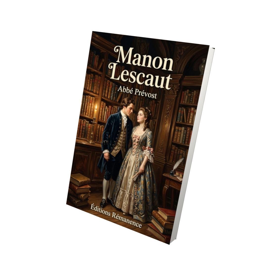 Livre Manon Lescaut – Abbé Prévost - Vue 3D - Editions Remanence