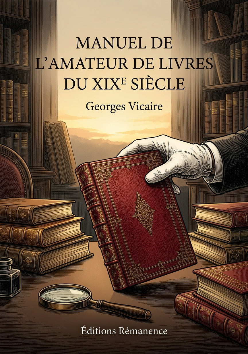 Livre Manuel de l’amateur de livres du XIXe siècle par Georges Vicaire - Couverture - Editions Remanence