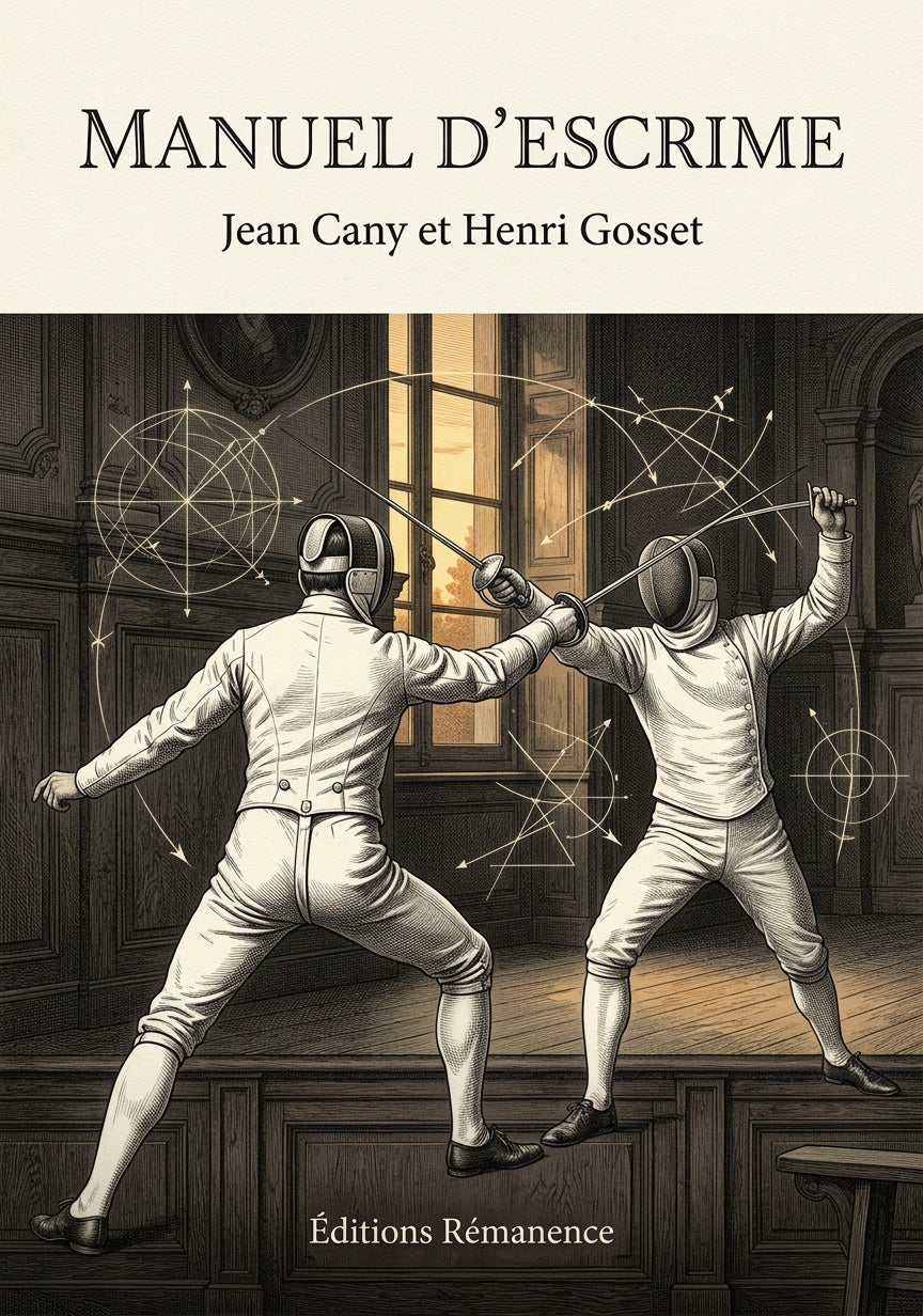 Livre Manuel d’escrime par Jean Cany et Henri Gosset - Couverture - Editions Remanence